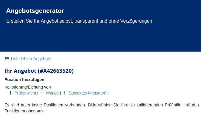 Angebotsgenerator